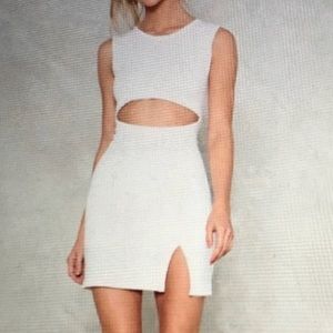White cut out dress